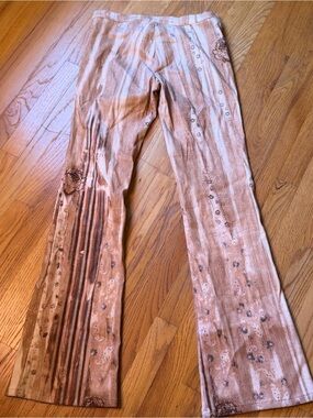 United colors of Benetton flare pants with whimsical pattern